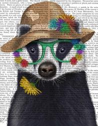 Badger and Flower Glasses | Obraz na stenu