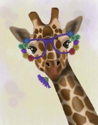 Giraffe and Flower Glasses 1 | Obraz na stenu