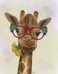 Giraffe and Flower Glasses 3 | Obraz na stenu