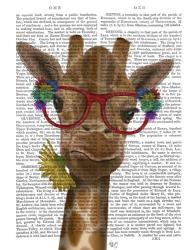 Giraffe and Flower Glasses 3 | Obraz na stenu