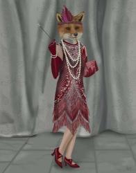 Fox Lady 1920s Flapper | Obraz na stenu