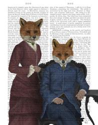 Fox Couple Edwardians | Obraz na stenu