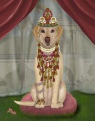 Yellow Labrador and Tiara, Full | Obraz na stenu