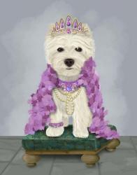 West Highland Terrier with Tiara | Obraz na stenu