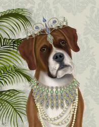 Boxer and Tiara, Portrait | Obraz na stenu