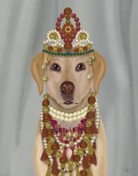 Yellow Labrador and Tiara, Portrait | Obraz na stenu