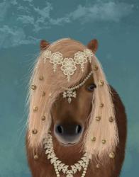 Horse Brown Pony with Bells, Portrait | Obraz na stenu