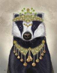 Badger with Tiara, Portrait | Obraz na stenu