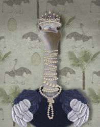 Ostrich and Pearls, Portrait | Obraz na stenu