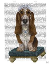 Basset Hound and Tiara | Obraz na stenu