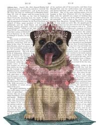 Pug Princess On Cushion | Obraz na stenu