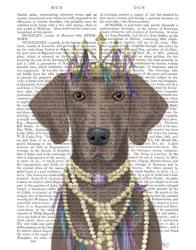 Weimaraner with Tiara | Obraz na stenu