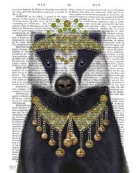 Badger with Tiara, Portrait | Obraz na stenu