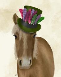 Horse with Feather Hat | Obraz na stenu