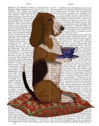Basset Hound Taking Tea | Obraz na stenu