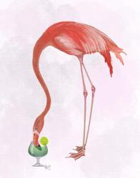 Flamingo and Cocktail 2 | Obraz na stenu