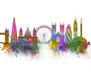 London Skyline Rainbow Bright | Obraz na stenu