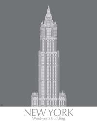 New York Woolworth Building Monochrome | Obraz na stenu