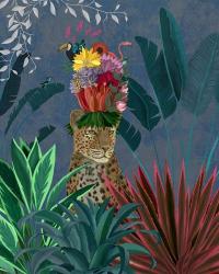 Leopard with Headdress | Obraz na stenu