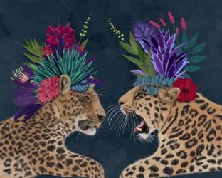 Hot House Leopards, Pair, Dark | Obraz na stenu