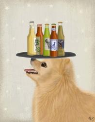 Poodle White Beer Lover | Obraz na stenu