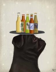 Pug Black Beer Lover | Obraz na stenu