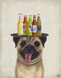 Pug Fawn Beer Lover | Obraz na stenu