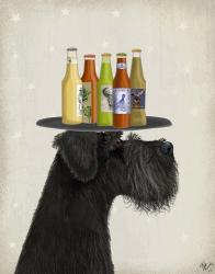 Schnauzer Black Beer Lover | Obraz na stenu