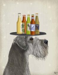 Schnauzer Grey Beer Lover | Obraz na stenu