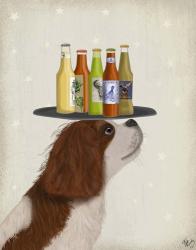 King Charles Spaniel Brown White Beer Lover | Obraz na stenu