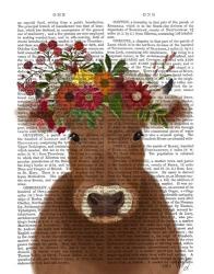 Cow Bohemian 1 Book Print | Obraz na stenu
