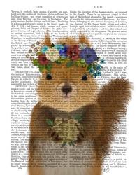 Squirrel Bohemian Book Print | Obraz na stenu