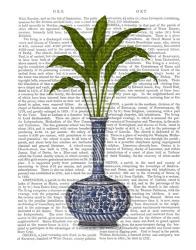 Chinoiserie Vase 3, With Plant Book Print | Obraz na stenu