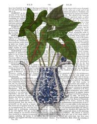 Chinoiserie Vase 4, With Plant Book Print | Obraz na stenu
