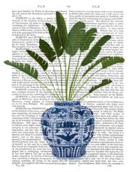 Chinoiserie Vase 5, With Plant Book Print | Obraz na stenu