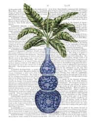 Chinoiserie Vase 7, With Plant Book Print | Obraz na stenu