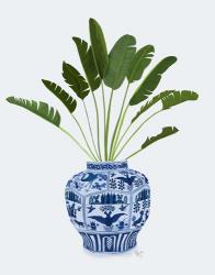 Chinoiserie Vase 5, With Plant | Obraz na stenu