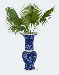 Chinoiserie Vase 8, With Plant | Obraz na stenu