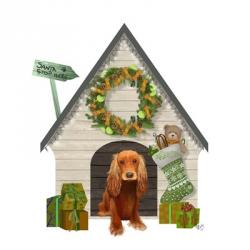 Christmas Des - Christmas Kennel - Cottage | Obraz na stenu