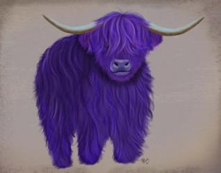 Highland Cow 5, Purple, Full | Obraz na stenu