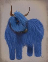Highland Cow 2, Blue, Full | Obraz na stenu