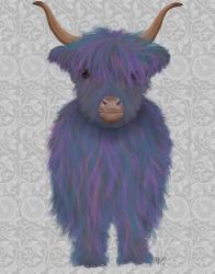 Highland Cow 7, Purple, Full | Obraz na stenu