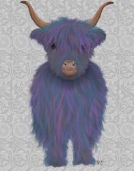 Highland Cow 7, Purple, Full | Obraz na stenu