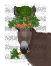 Donkey Carrot Hat Book Print | Obraz na stenu