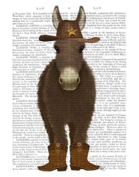 Donkey Cowboy Book Print | Obraz na stenu