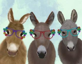 Donkey Trio Flower Glasses | Obraz na stenu
