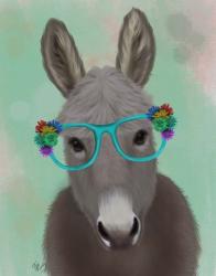 Donkey Turquoise Flower Glasses | Obraz na stenu