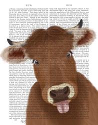 Funny Farm Cow 2 Book Print | Obraz na stenu