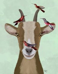 Goat and Red Birds | Obraz na stenu