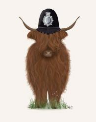 Highland Cow Policeman | Obraz na stenu